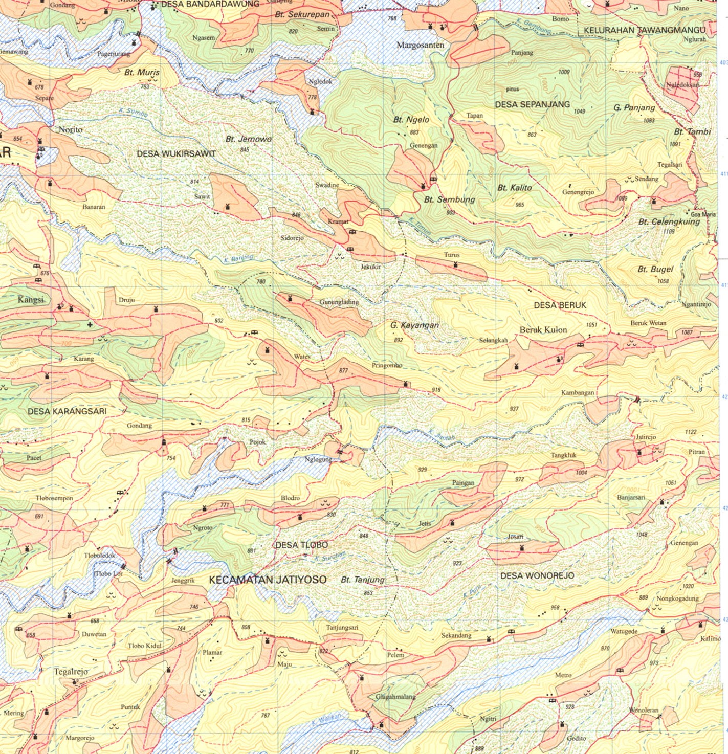 Peta Kabupaten Karanganyar Lengkap Gambar Hd Dan